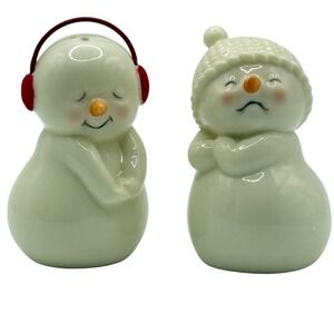 Dept. 56 Snowpinions Salt and Pepper Set Snowman Couple 50th Anniversary